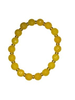 Honey calcite bracelet handmade stretchy one of a kind